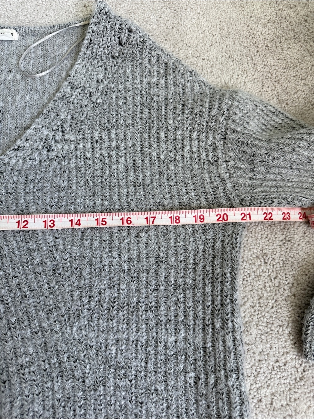 Garage Supersoft Crop Sweater in Classic Marled Grey - Size XS - Picture 5 of 7